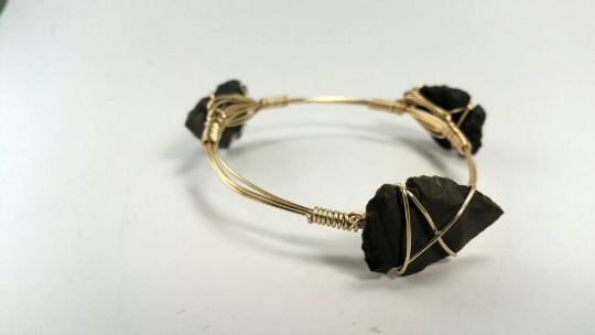 Arrowheads, antlers, and white howlite set of 3 bangle bracelets