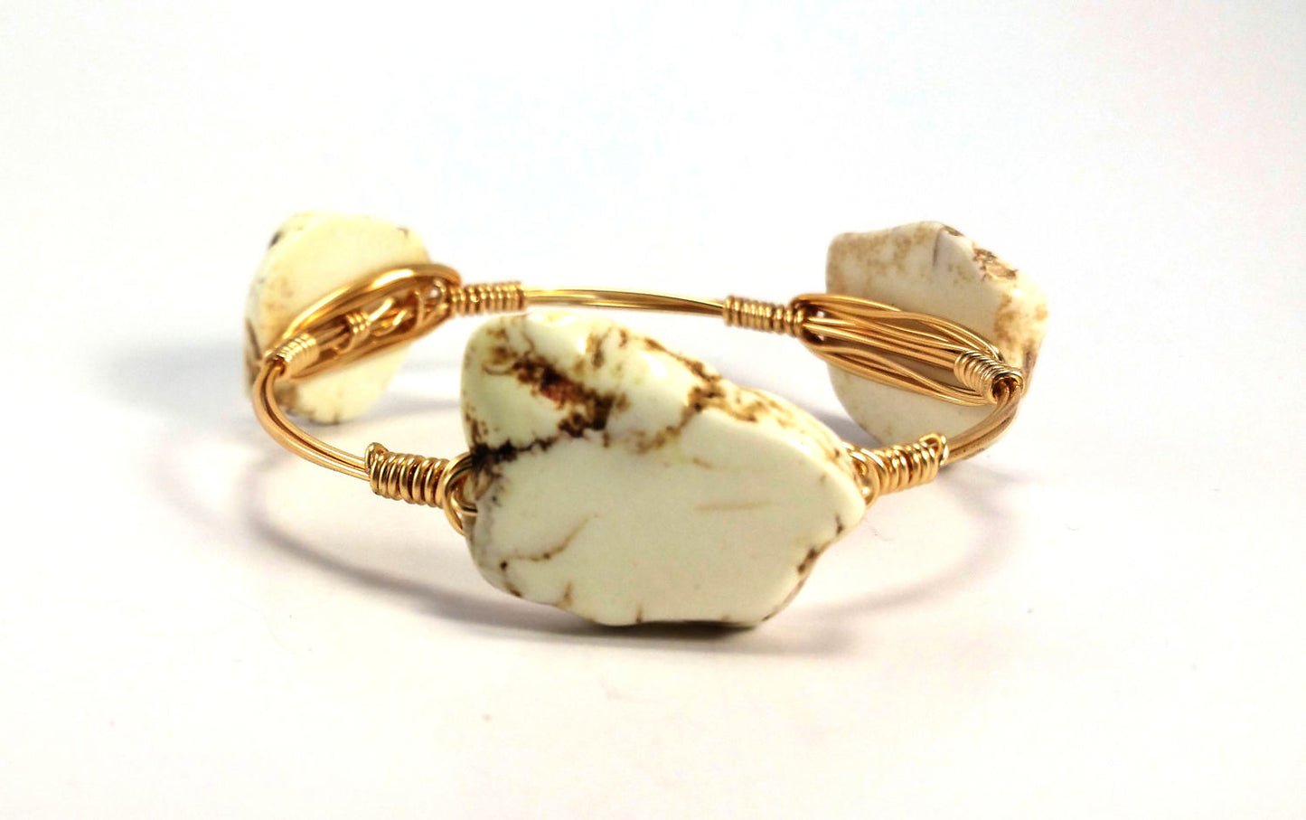 Howlite bangle bracelet