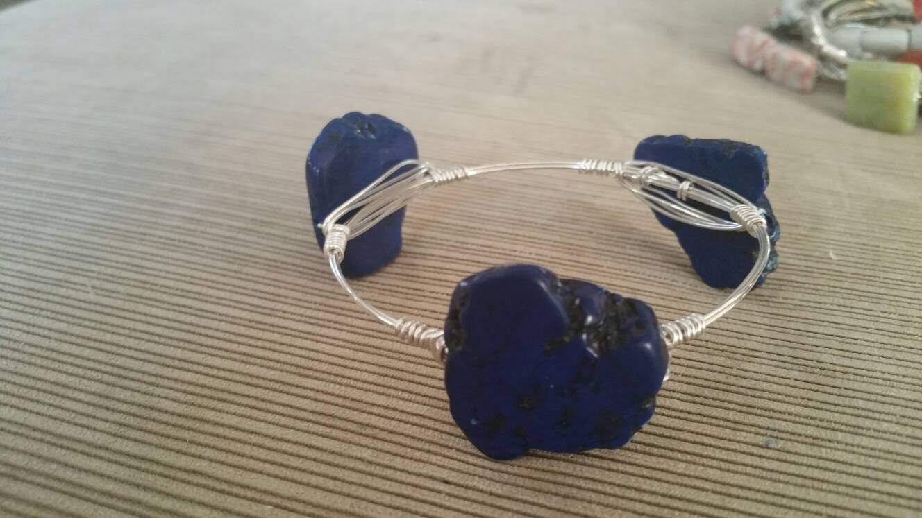 Howlite bangle bracelet