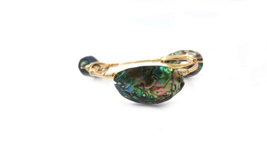 Abalone shell bangle bracelet/ Paua shell bangle bracelet