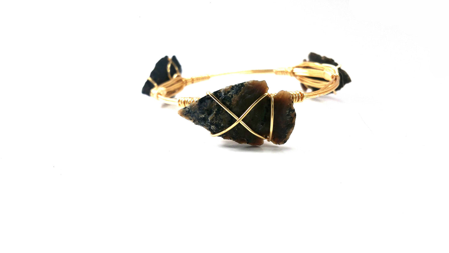 Arrowhead bangle bracelet